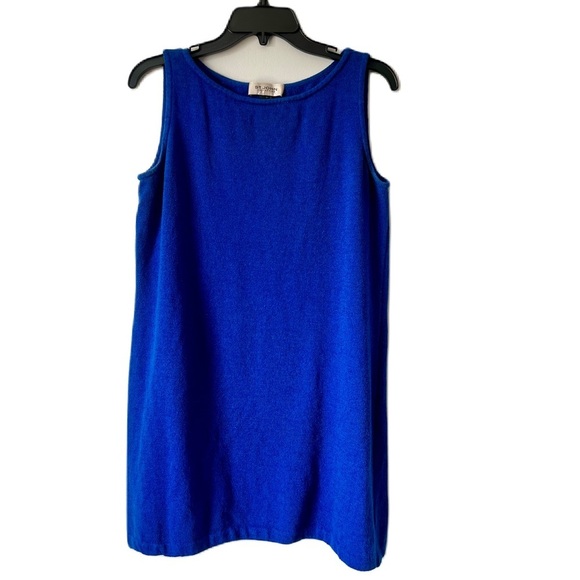 St.John Knitted Sleeveless Sheath Bodycon Mini Dress Wool A-Line Navy Vintage 10 - Picture 1 of 10